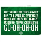 Be The Star Posters Celtic FC Chant Poster A2 - Officially Licensed Product, Green,16.5 x 23.3 inches