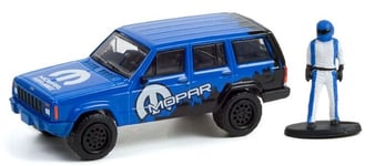 GREENLIGHT, JEEP Cherokee Sport MOPAR hors route avec pilote 2001 THE HOBBY S...