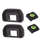 90D Eyecup Camera Eyepiece Viewfinder for Canon EOS 90D 80D 70D 60D 50D 40D 20D/5D MKII 6D MKII, Replaces EB & Bubble Spirit Level Hot Shoe Cover (2+2 Packs)