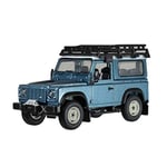 Britains Tomy Véhicule de Collection, Land Rover Defender 90 pour Adultes 43217, Véhicule Agricole avec Toit Rigide, Pick-up, Modèle à l'Echelle 1/32, Réplique Adaptée aux Enfants de 3 Ans+, Bleu