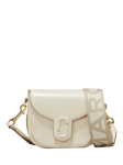 Marc Jacobs Leather Small Saddle Bag, Cloud White