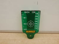 DEWALT GREEN BEAM  LASER LEVEL TARGET CARD DE0730G 