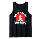 Rings Are My Therapy Outdoor Quoits Traditional Game Tank Top