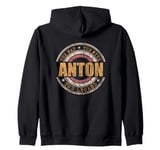 Mens Anton The Man The Myth The Legend First Name Anton Zip Hoodie