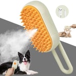 TOHDHC Brosse à vapeur pour chat, 3 en 1, avec spray d'eau, auto-nettoyante, avec massage, brosse de toilettage pour chat pour enlever les nœuds, poils lâches