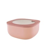 Guzzini - Kitchen Active Design, STORE&MORE BIO, Shallow Airtight Fridge/Freezer/Microwave Containers (L) - Peach Blossom Pink, 19,5 x 19,5 x h9,3 cm | 1900 cc - 170721251