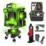 Iriisy Niveau Laser 360 Autonivelant Laser Vert 12 Lignes 3x360° Générateurs ...