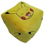 Homadict - Coussin Pokémon - Pikachu Cube 6 Face - Accessoire Décoratif - Doux et Moelleux - Dimensions 25 X 25 cm - sous Licence Officiel Pokémon