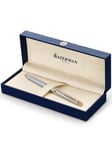 Waterman Hémisphère Rollerball Pen | Stainless Steel with 23k Gold Trim | Fine Point | Black Ink | Gift Box