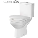 City - wc à poser avec abattant SoftClose, sortie par arrière, remplissage latéral, CleanOn, blanc K35-035 - Cersanit