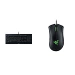 Razer Cynosa Lite - Clavier Gamer Clavier US | Noir & DeathAdder Essential - Souris Gaming Filaire avec Capteur Optique de 6400 DPI Noir