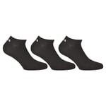 Fila Chaussettes Invisible Sneakers Unisexes, 3 Paires - Chaussettes Courtes, Logo À La Taille, Uni, 35-46 Noir 39-42 (6-8 Uk)