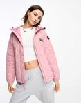 Napapijri Womens Epoch short quilted puffer jacket in pink - Size Small