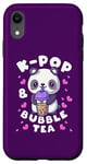 Coque pour iPhone XR Panda, K-Pop & Bubble Tea, Musique coréenne, Mignon et