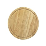 MRRIGHTPRICE 25cm Round Chopping Board Wooden Bread Veg Food Cutting Havea Wood Chopper Board,Beige