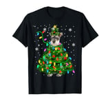 Schnauzer Christmas Tree Christmas Lights Schnauzer Lover T-Shirt