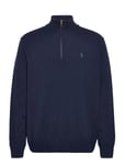 Polo Ralph Lauren Wool Quarter-Zip Sweater Marinblå