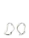 Pilgrim Alberte Organic Shape Hoop Earrings Silver