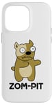 Coque pour iPhone 14 Pro Max Zom Pit Funny Zombie Pitbull Jeu de mots