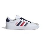 adidas Homme VL Court 3.0 Shoes Chaussures, Cloud White/Navy Blue/Better Scarlet, 39 1/3 EU