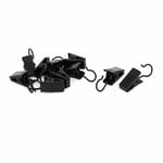 Drapery Curtain Picture Spring Loaded Sawtooth Hanging Hooks Clips Black 10pcs