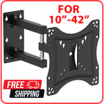 TV WALL BRACKET MOUNT 10-42" SWIVEL & TILT FULL MOTION FOR LED PLASMA TELEVISION