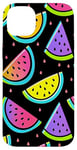 Coque pour iPhone 14 Plus Motif tranches de pastèque Midnight Bright Style Vibe