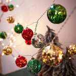 1,5 m Boll Ljus Fairy String Lights Vattentät Stjärnboll LED-lampa för Nyår Trädhängande Dekoration Ornament style-C