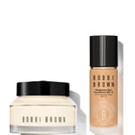 Bobbi Brown 24-hour Hydration Duo - Vitamin Enriched Face Base & Foundation Bundle (Various Shades) - Cool Natural