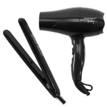 Silver Bullet Travel Hair Dryer + Straightener Bundle - Black