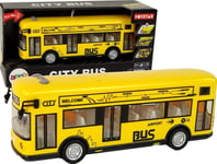 Leantoys Gul Stadsbuss Med Friktionsdrift 1:18