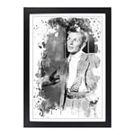 Big Box Art Frank Sinatra (1) V3 Framed Wall Art Picture Print Ready to Hang, Black A2 (62 x 45 cm)