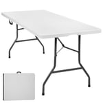 TecTake® Table Pliante de Pique Nique Table de Camping Pliante Légère, Compacte Table Brocante Table a Manger Table à tapisser avec Poignée de Transport 183 x 76 x 74 cm