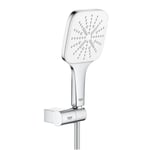 Grohe Rainshower SmartActive Cube 130 Med holder/slange, Månehvit/Krom - 26588LS0