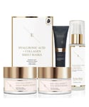 Eclat Skin London Unisex EGF Cell Effect Day Moisturiser 50ml + EGF Night + Hyaluronic Acid & Collagen Mask - 3 Sheets + Anti-Wrinkle Elixir Serum 24K Gold - 60ml + Under Eye Cream 24K (15ml) - One Size