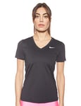 Nike W NK Top SS Vcty T-Shirt Femme, Black/White, FR : XL (Taille Fabricant : XL)