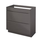 Meuble sous vasque à poser GoodHome Imandra gris taupe l.80 cm