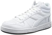 Diadora Mixte Magic Basket Demi Icona Chaussure de Gymnastique, White/White/White, 36.5 EU