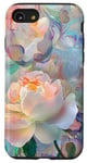 Coque pour iPhone SE (2020) / 7 / 8 Rose Garden Aquarelle de rêve en bleu et pêche