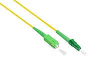 Good Connections OS2 Fibre Optic Cable - Simplex - Plug LC (APC) to SC (APC) - Singlemode 9/125 - Fibre Optic Conductor, Fibre Optic Cable, Patch Cable for FTTH/FTTB/FTTx/FritzBox/Router - 2 m