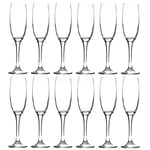 12x LAV Venue Glass Champagne Flutes Prosecco Wine Party Glasses Gift Set 220ml