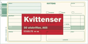 Blankett kvittens A65 50 blad