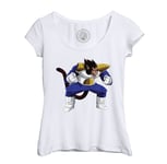 T-Shirt Femme Col Echancré Dragon Ball Dbz Vegeta Oomaru Big Monkey Manga Anime