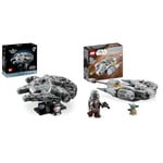 LEGO Star Wars : Un Nouvel Espoir Millenium Falcon - Vaisseau Spatial à Construire et Collectionner & 75363 Star Wars Microfighter Chasseur N-1 du Mandalorien, Jouet de Construction