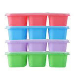 4Pcs Bento Box Reusable Food Lunch Box with Transparent Lid for Kids B M4S96378