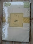 NEW The Renaissance Collection Luxury Percale King Size Flat Sheet, Lemon