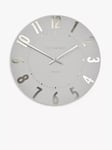 JOHN LEWIS NEW Thomas Kent Mulberry Wall Clock Silver Cloud - 12 inch (30cm)