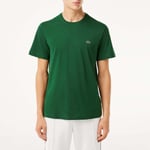 Lacoste Mens Crewneck Pima Cotton Jersey T-Shirt in Green material_cotton - Size X-Small