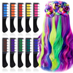 10 Couleurs Coloration Temporaire Cheveux Craie Peigne Cheveux Teinture Cheve...