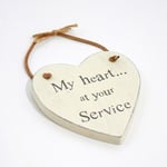 Heart At Your Service - Wooden Hanging Heart Home Decoration Valentines Gift